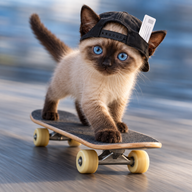 CatonBoardingPass coin logo featuring an orange tabby kitten wearing a backward black cap with a white boarding pass tucked into its side band.